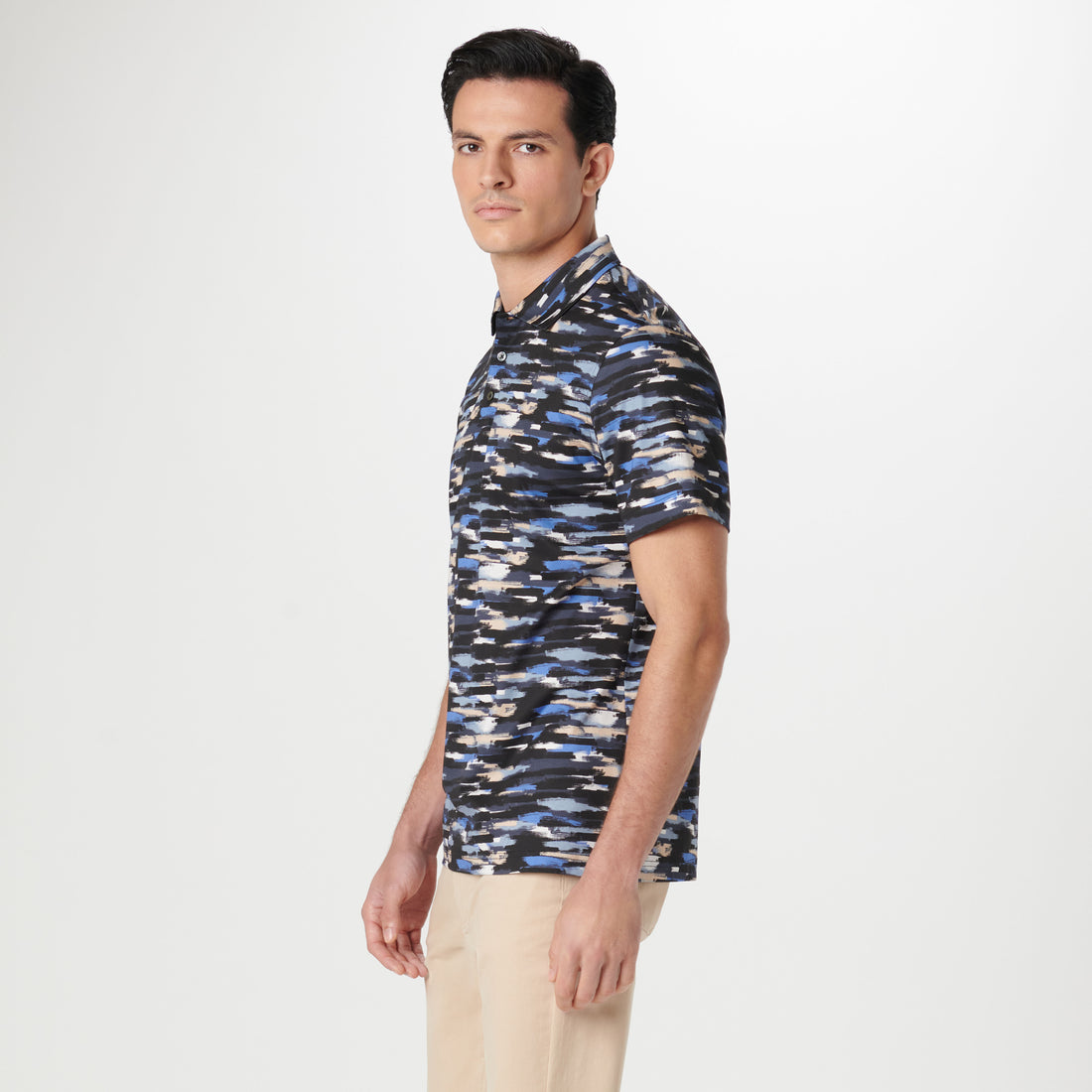 Hendrix Abstract Print Polo