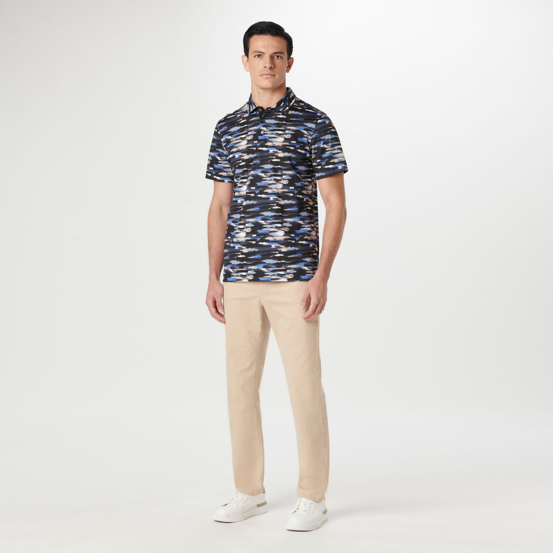 Hendrix Abstract Print Polo