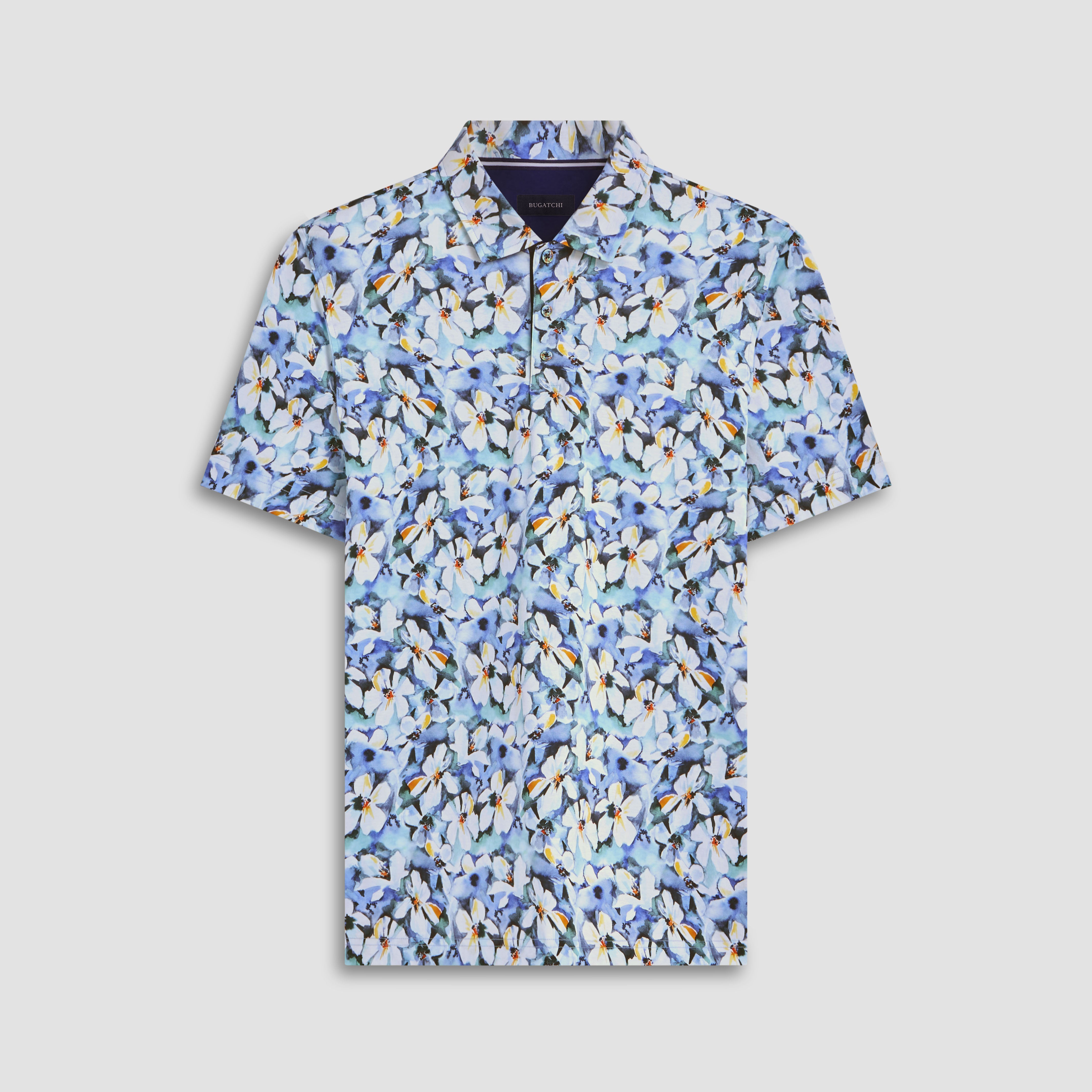 Hendrix Floral Print Polo – BUGATCHI