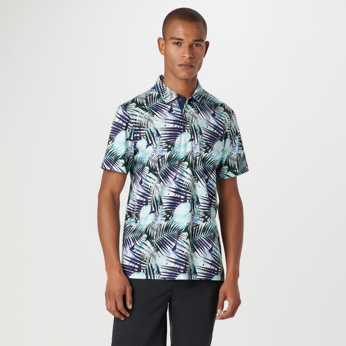 Hendrix Leaf Print Polo