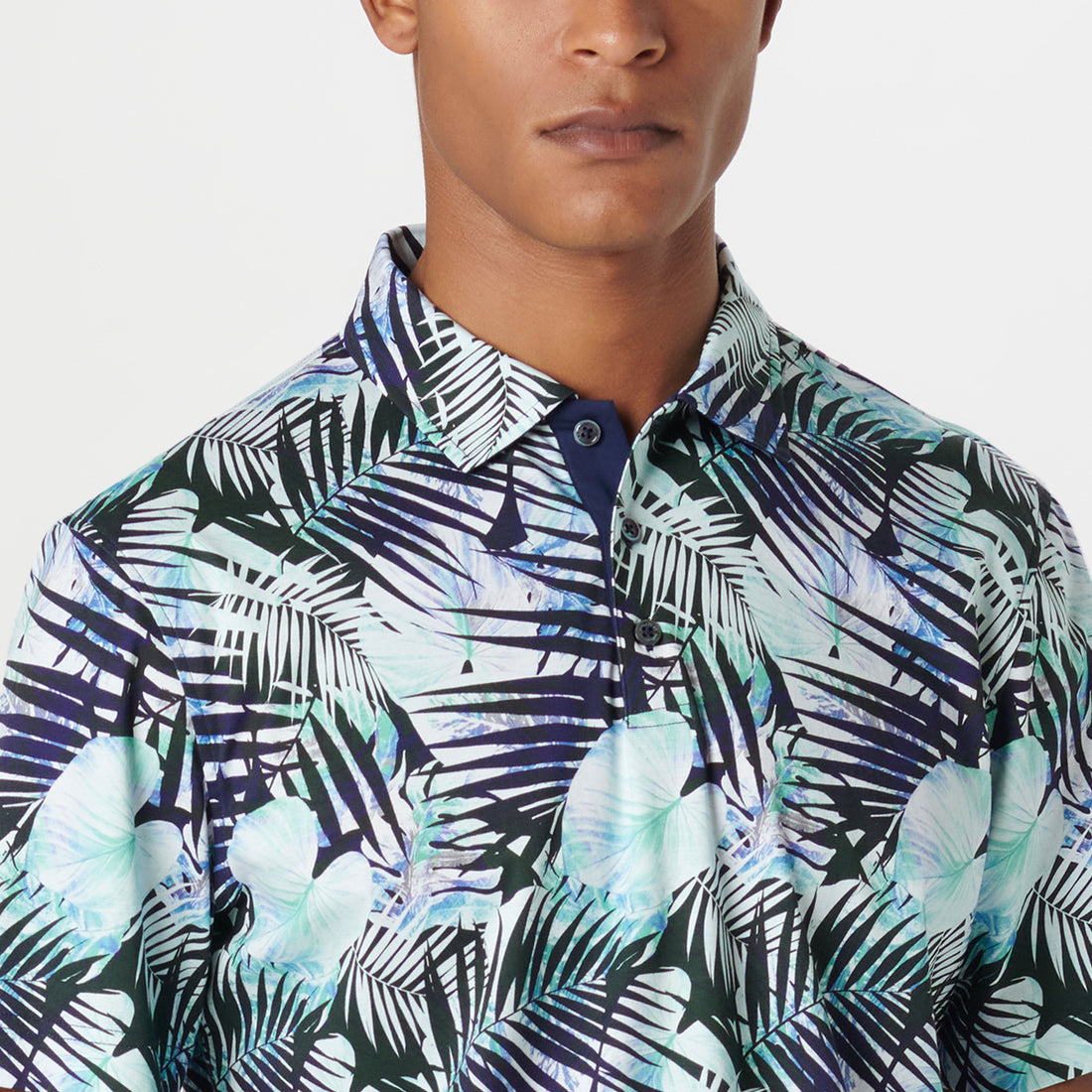 Hendrix Leaf Print Polo