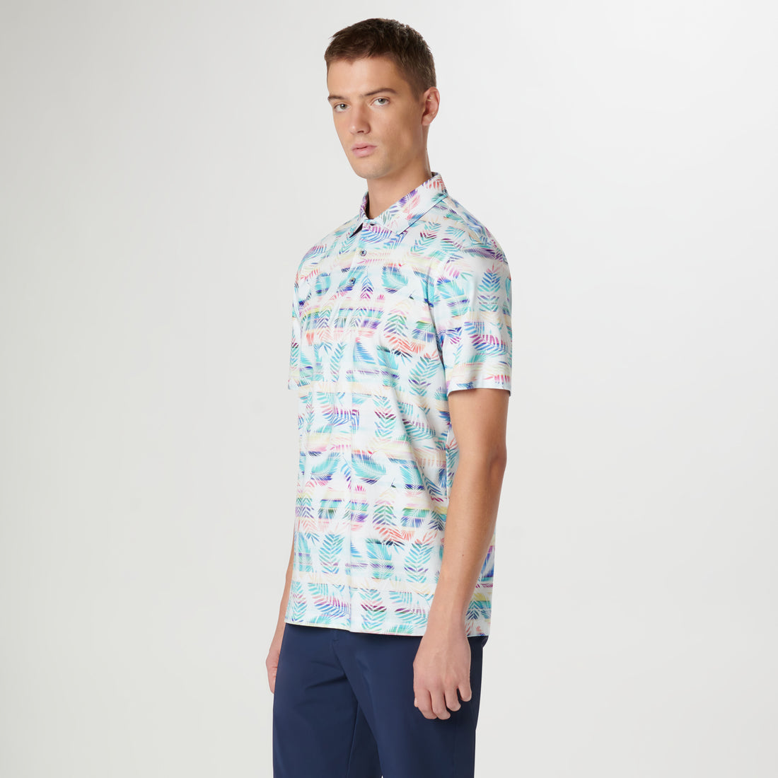 Hendrix Leaf Print Polo