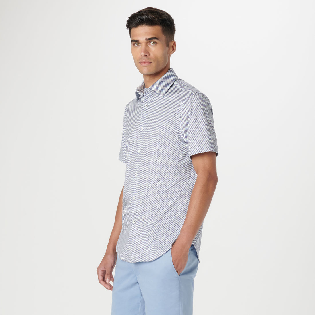 Miles Geometric OoohCotton Short Sleeve Shirt