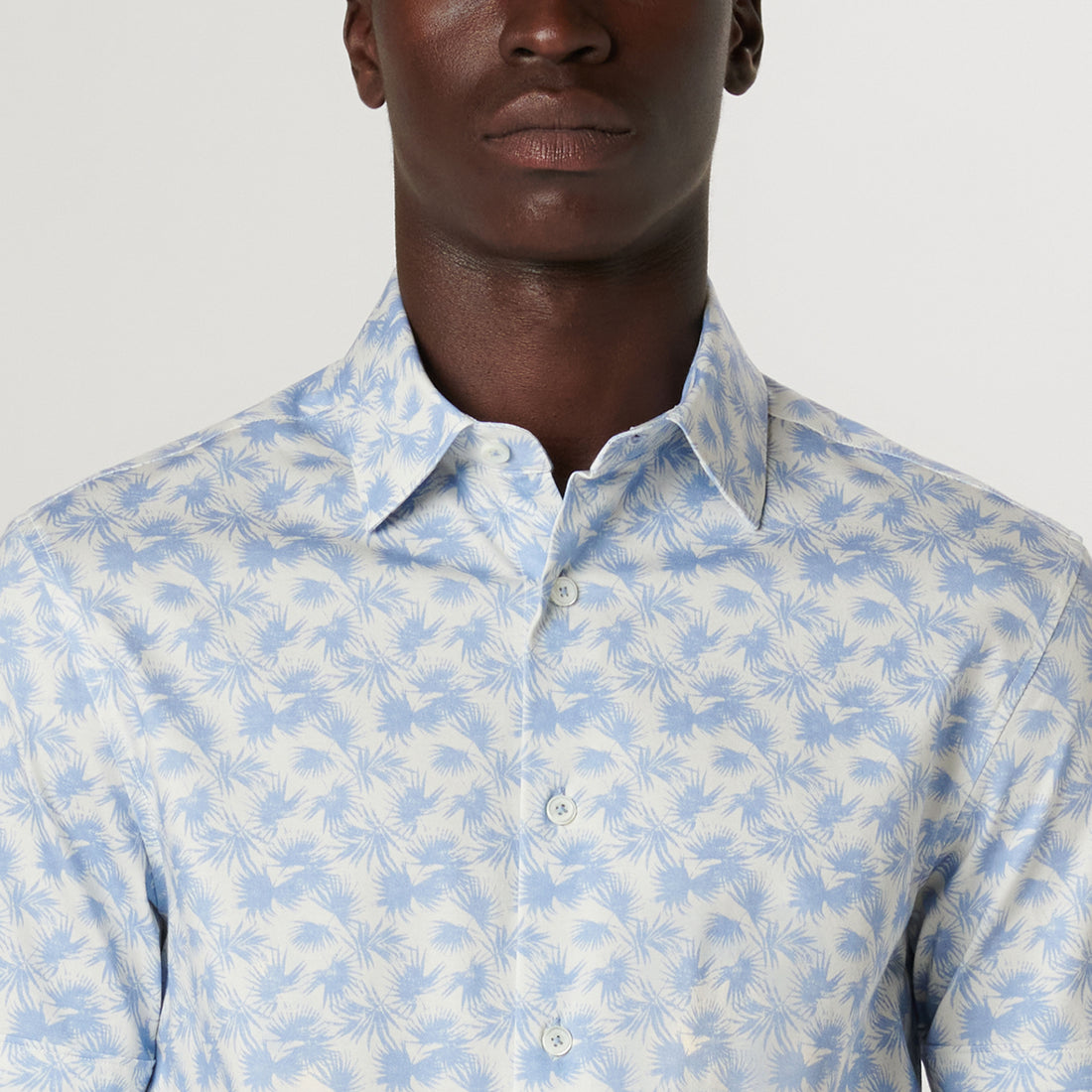 Milo Leaf Print OoohCotton Short Sleeve Shirt