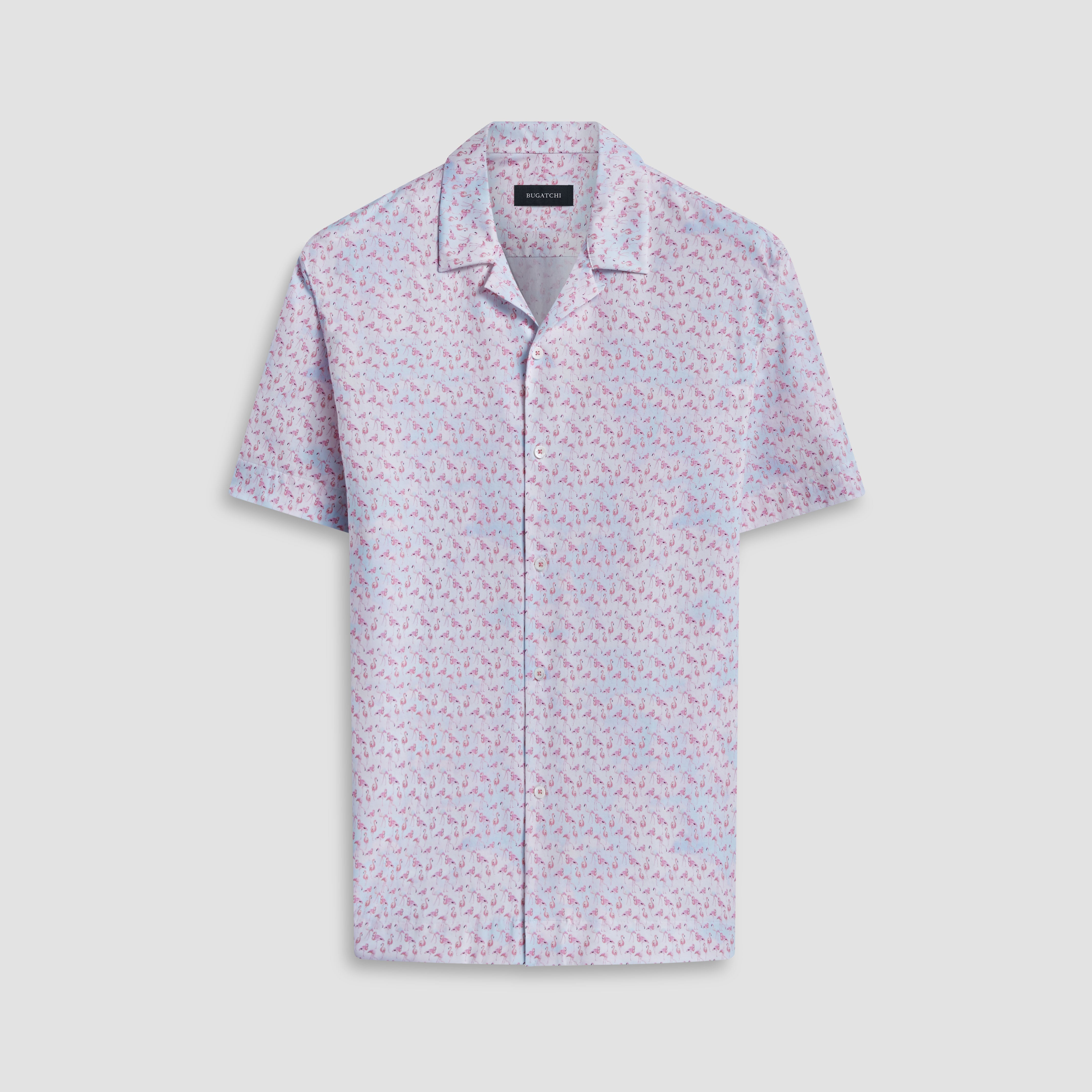 Cole Flamingo OoohCotton Camp Shirt – BUGATCHI