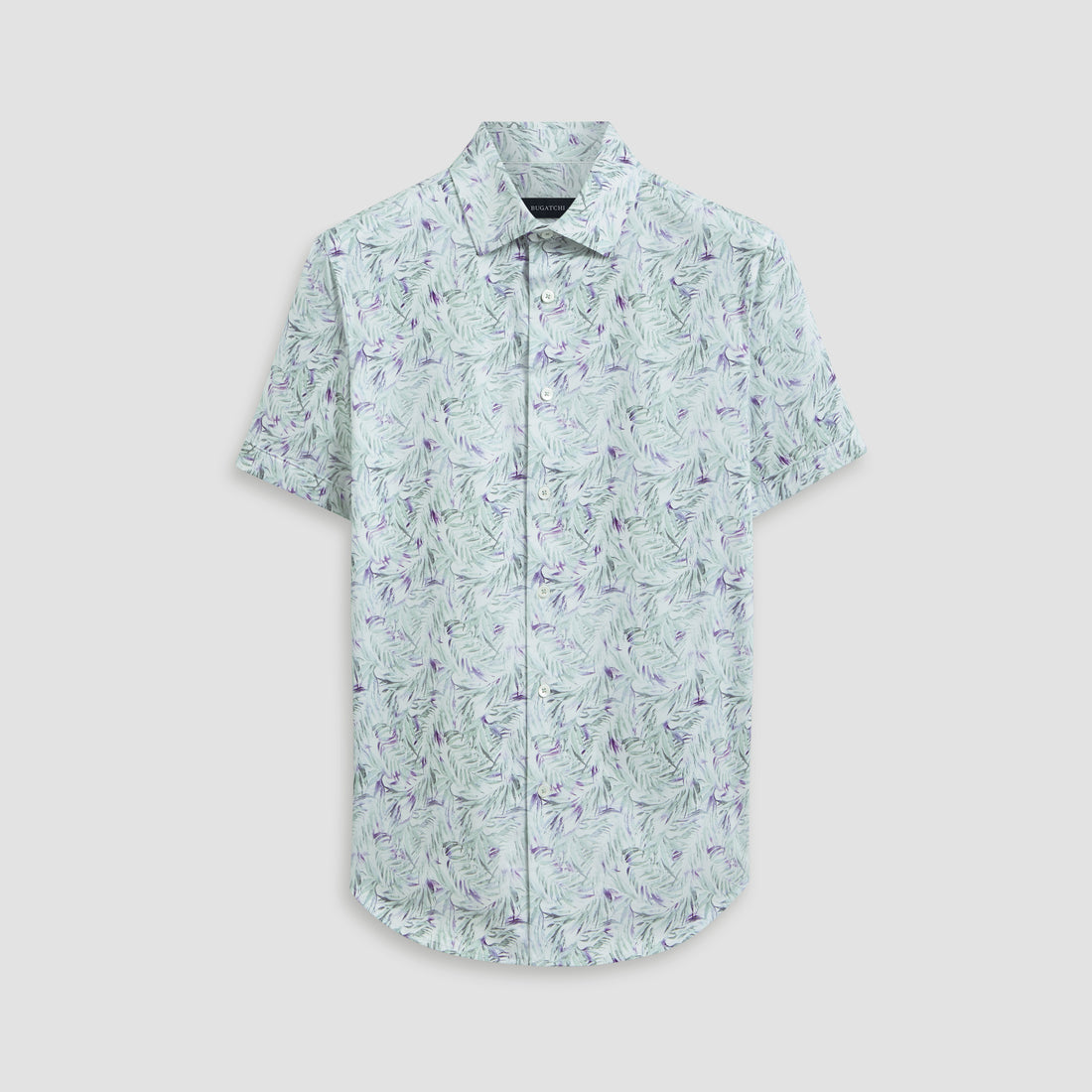 Miles Leaf Print OoohCotton Short Sleeve Shirt