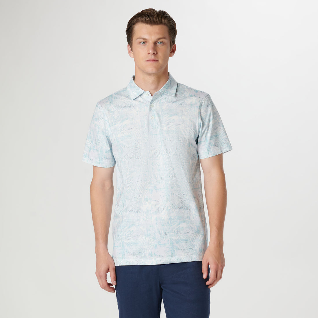 Victor Leaf Print OoohCotton Polo