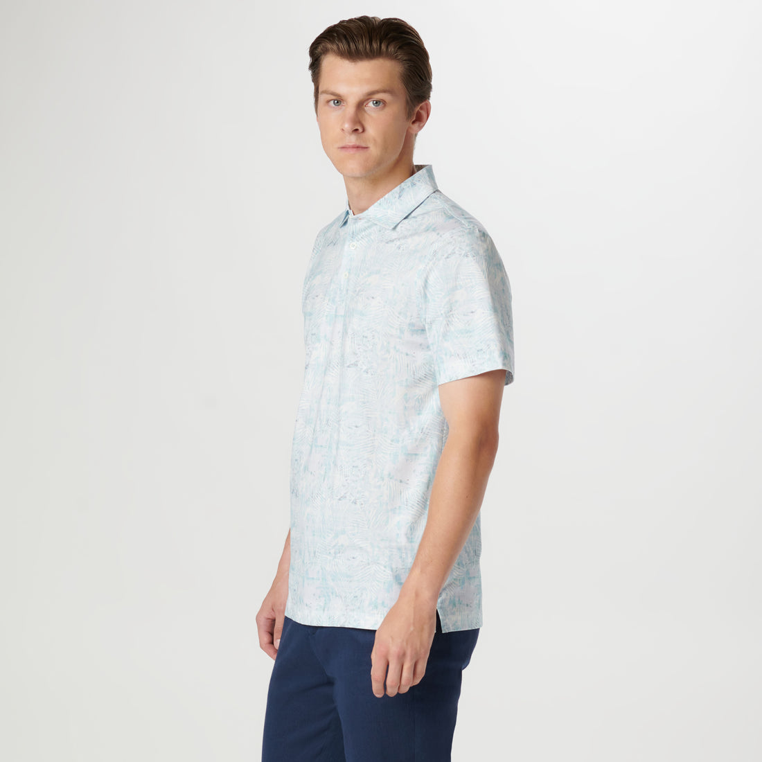 Victor Leaf Print OoohCotton Polo