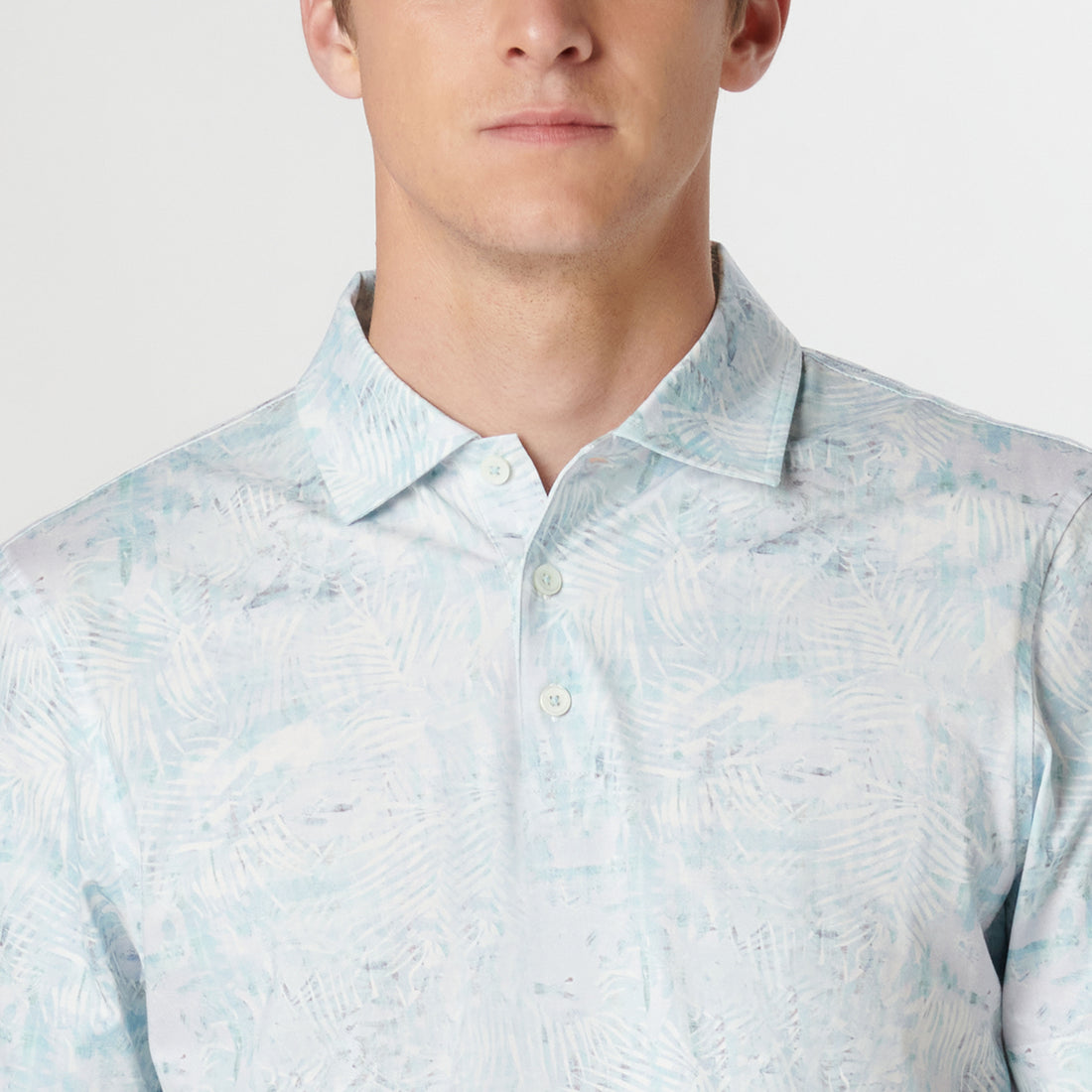 Victor Leaf Print OoohCotton Polo