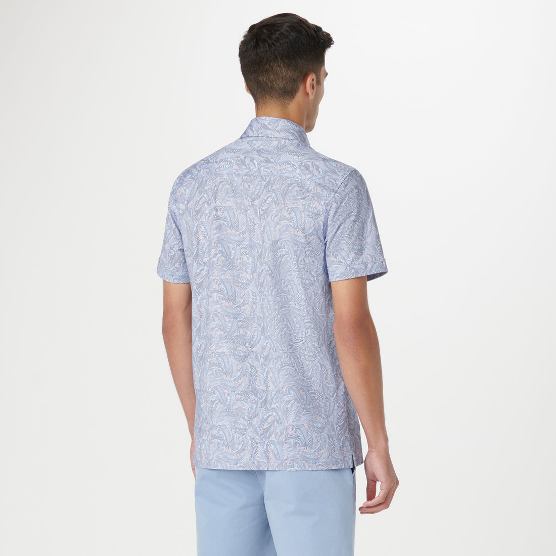 Milo Leaf Print OoohCotton Short Sleeve Shirt