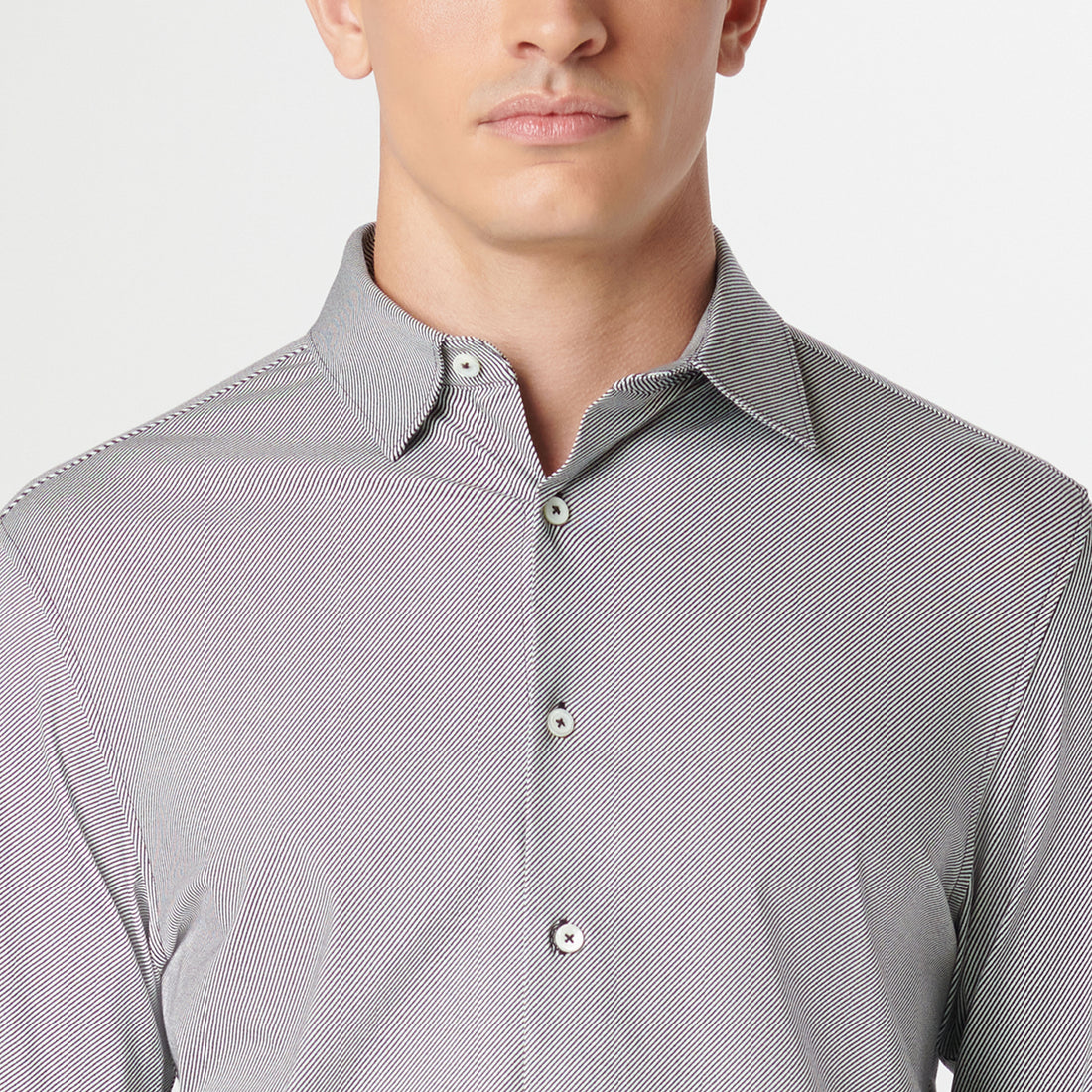 James Diagonal Pin Stripe OoohCotton Shirt