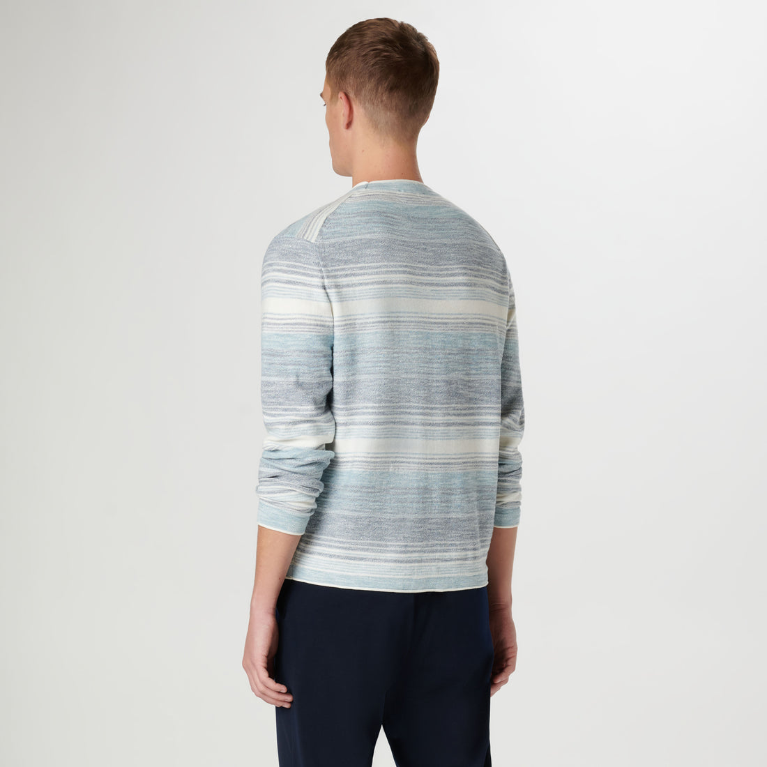 Ombre Stripe Crew Neck Sweater