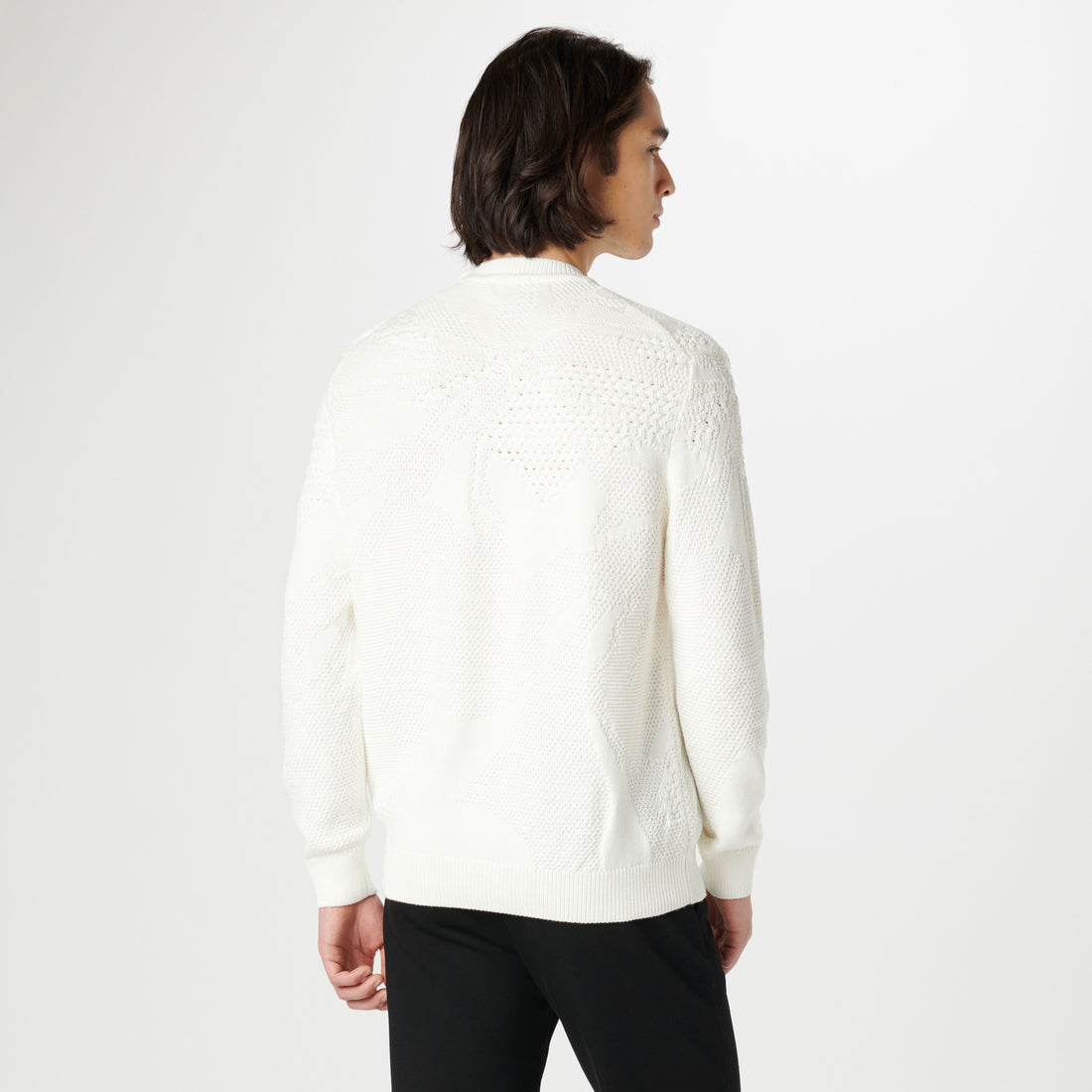 Mixed Stitch Crew Neck Sweater