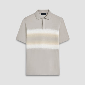 Ombre Stripe Short Sleeve Polo Sweater