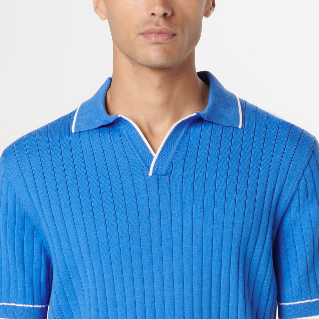 Rib Stitch Short Sleeve Johnny Sweater