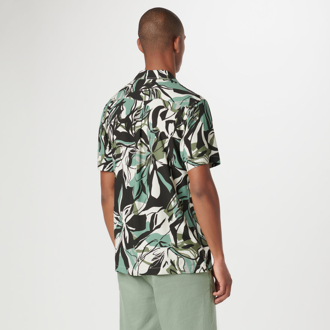 Jackson Leaf Print Short Sleeve Shirt