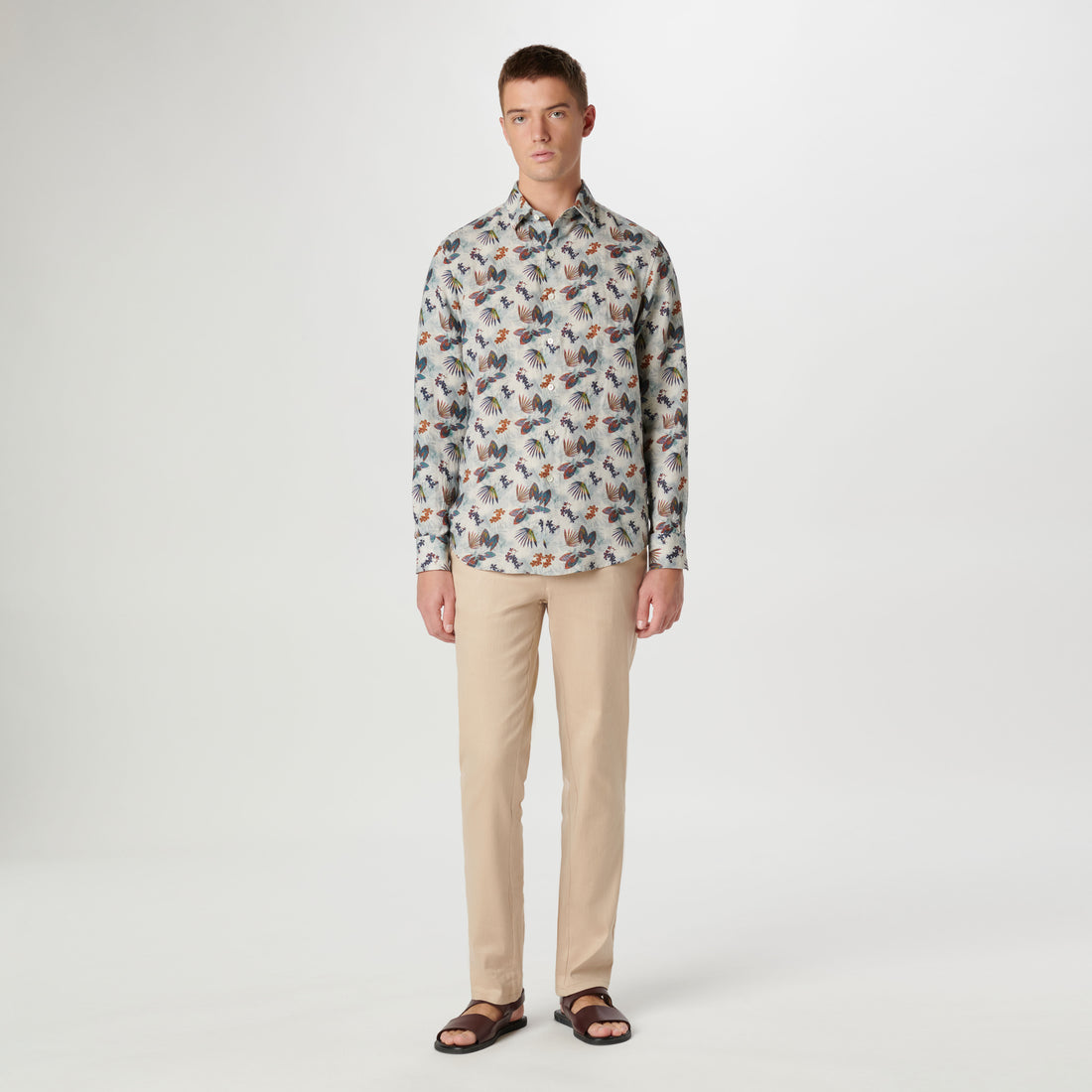 Julian Leaf Print Shirt