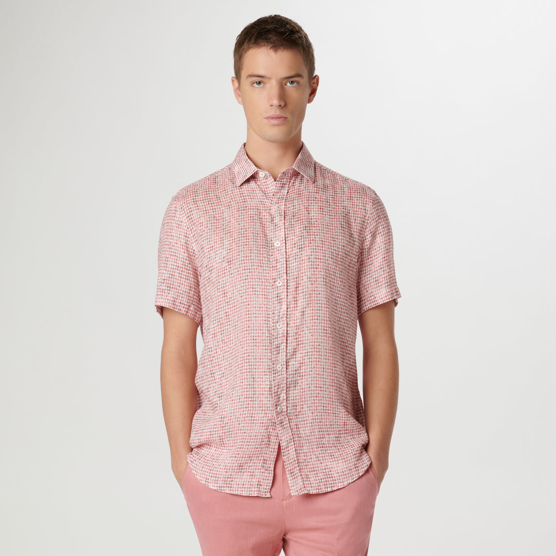 Orson Hound's Tooth Short Sleeve Shirt