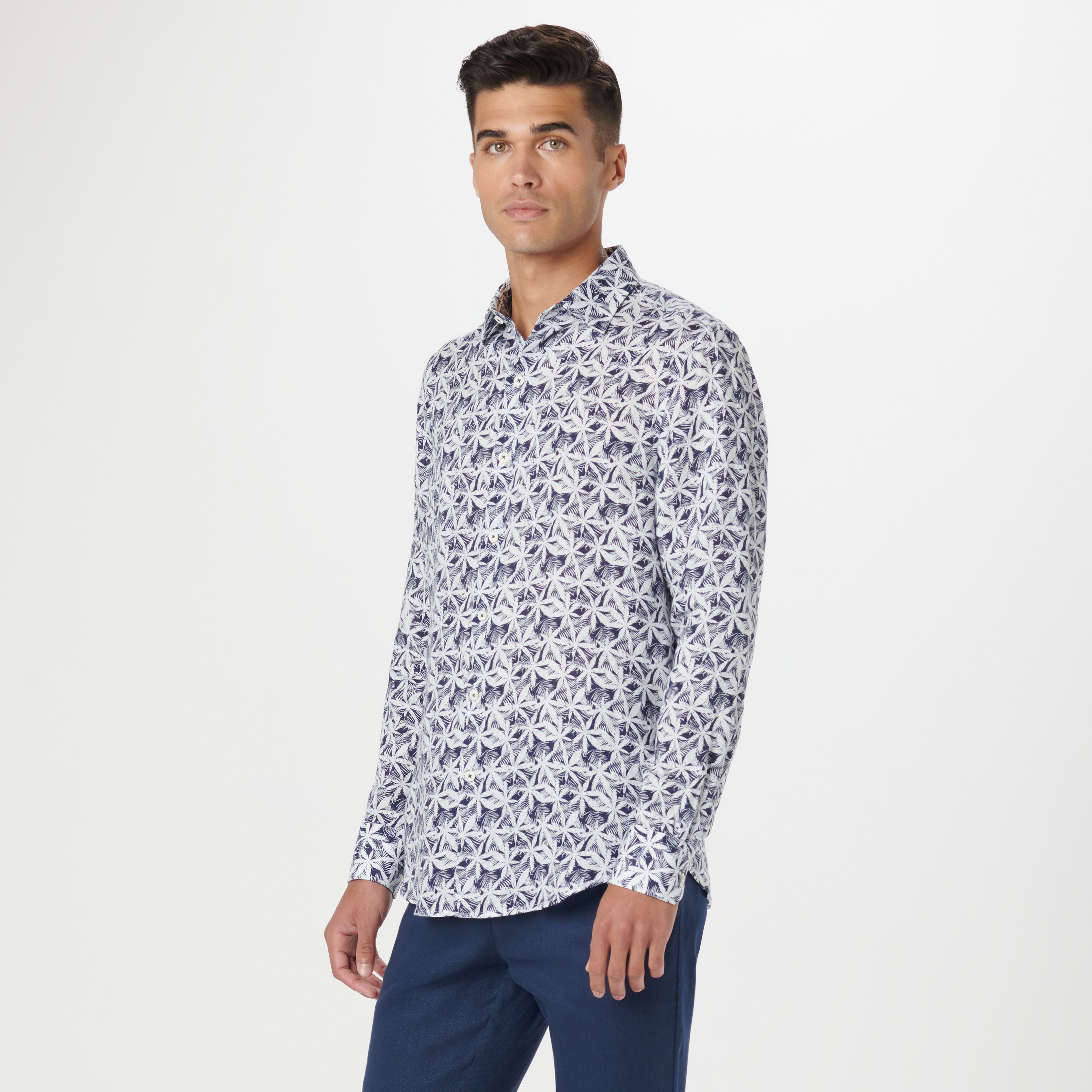 Julian Leaf Print Shirt