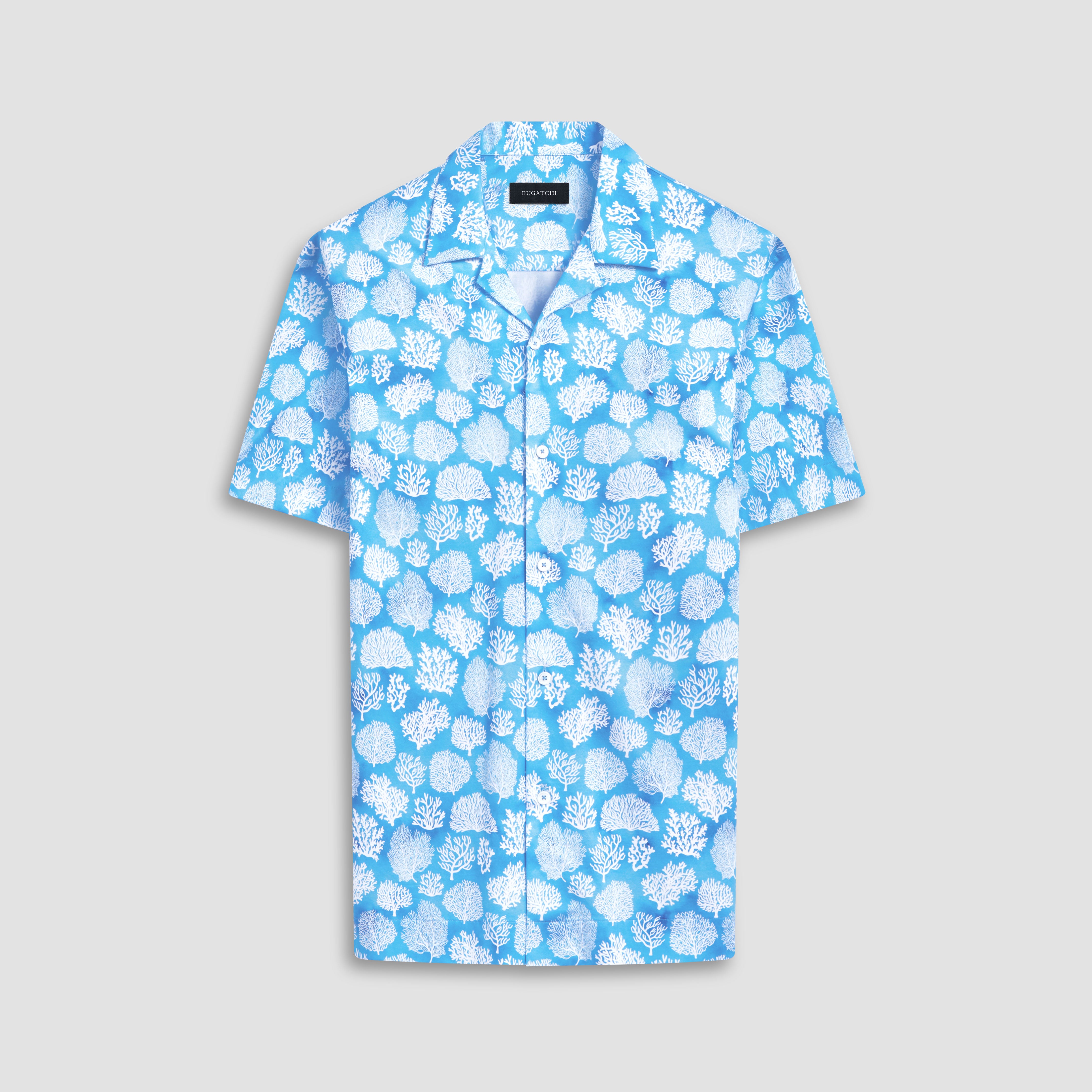 Cole Coral OoohCotton Camp Shirt – BUGATCHI