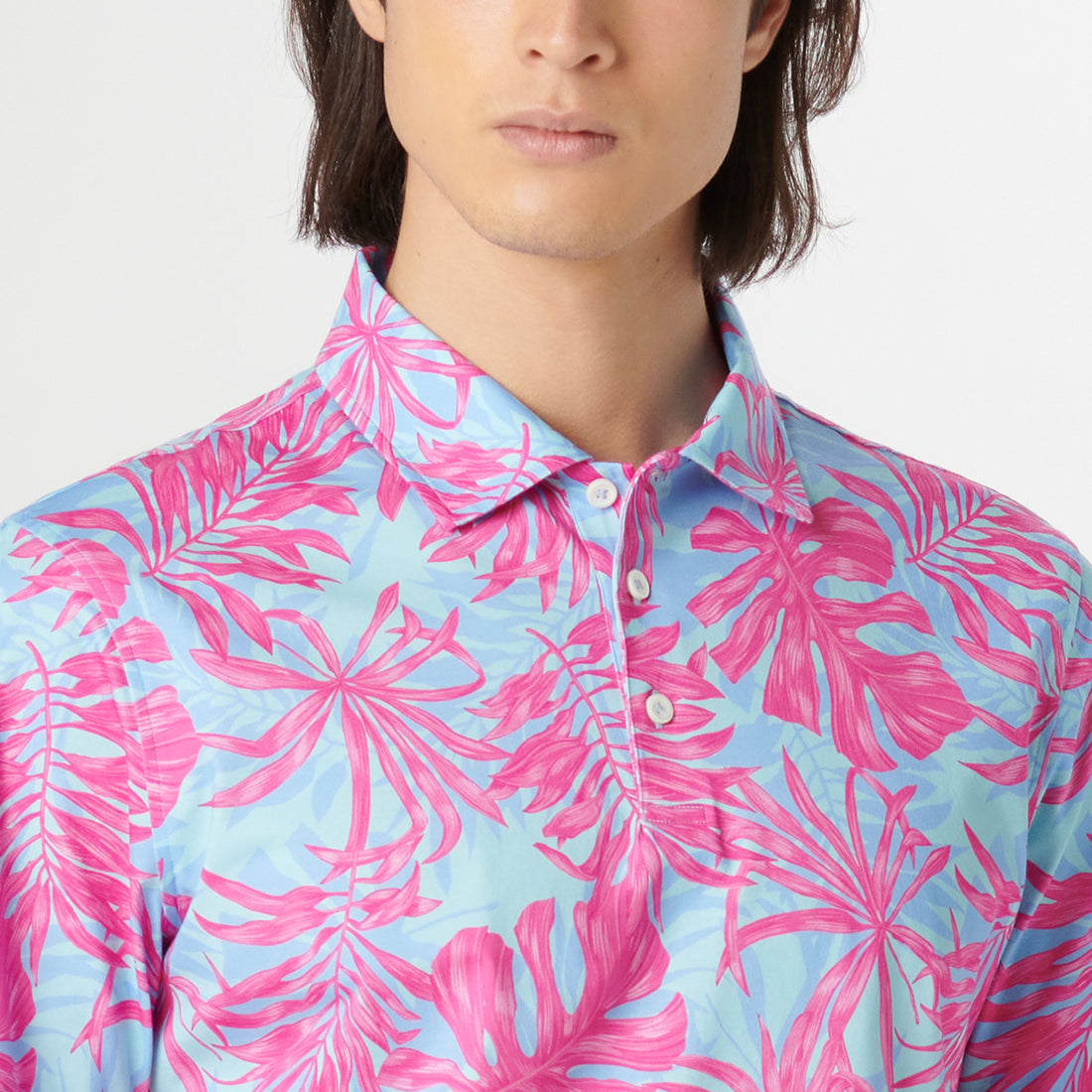 Victor Leaf Print OoohCotton Polo