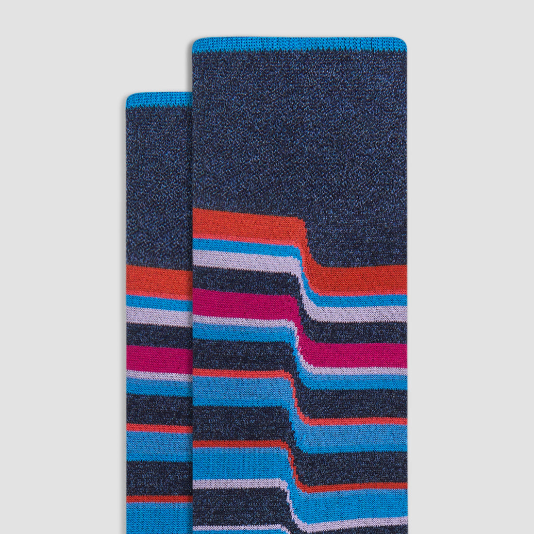 Ribbon Stripe Mid-Calf Socks