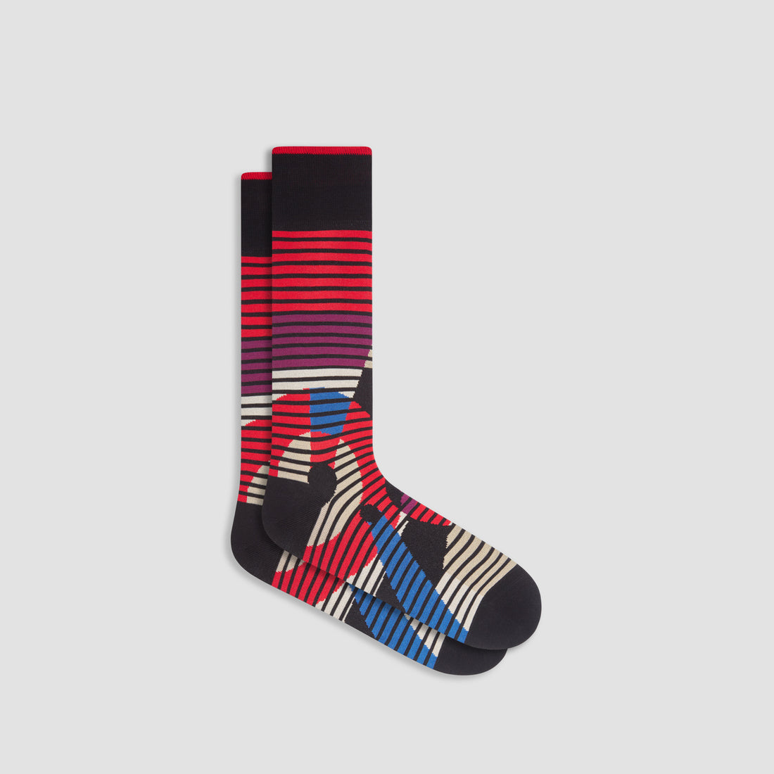 Striped Abstract Mid-Calf Socks