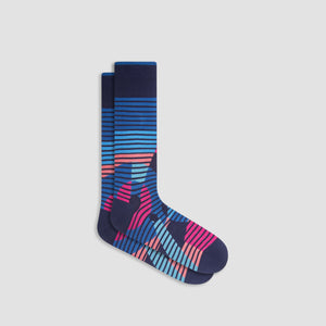 Striped Abstract Mid-Calf Socks