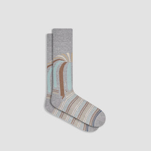 Striped Abstract Mid-Calf Socks