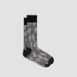 Leaf Pattern Mid-Calf Socks