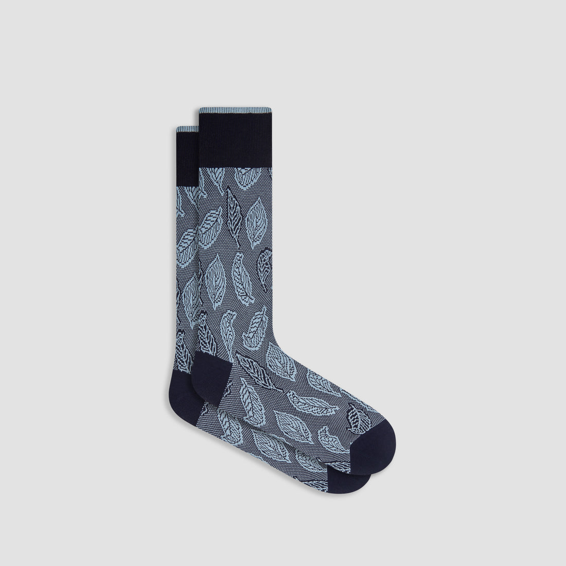 Leaf Pattern Mid-Calf Socks