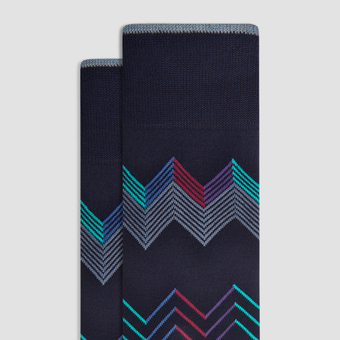 Chevron Stripe Mid-Calf Socks