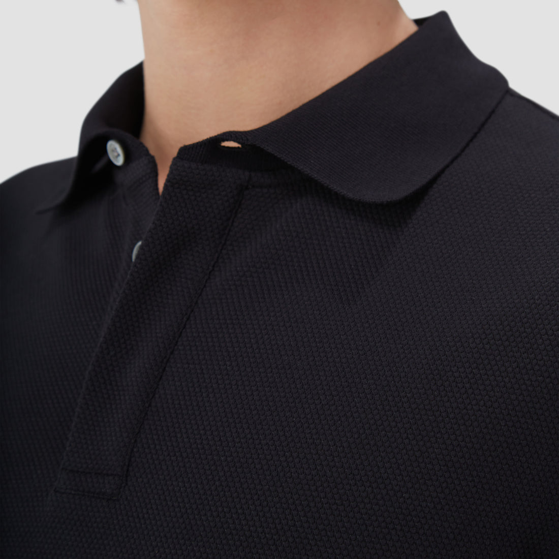 Honeycomb Long Sleeve Polo