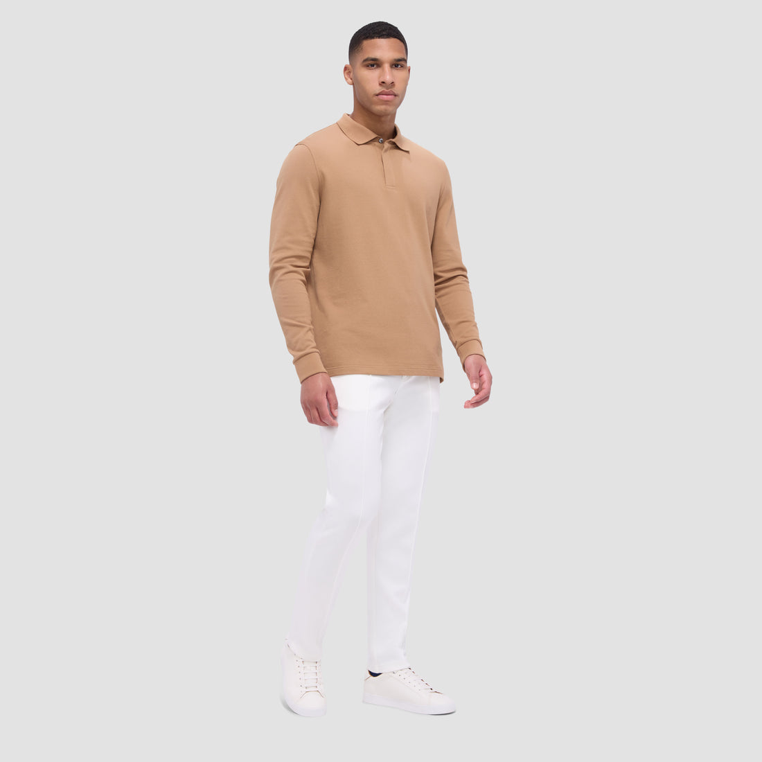 Honeycomb Long Sleeve Polo