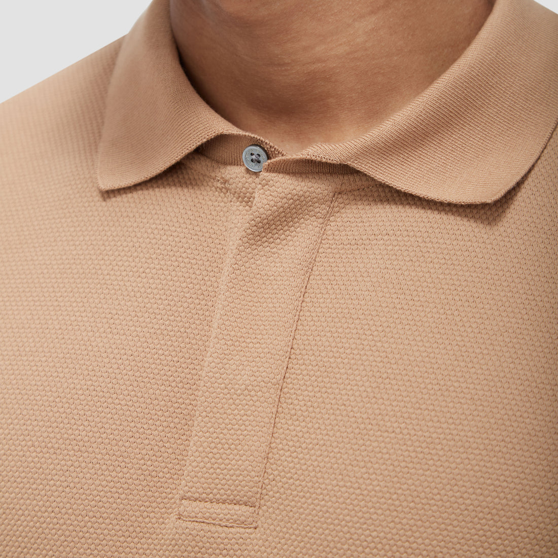 Honeycomb Long Sleeve Polo