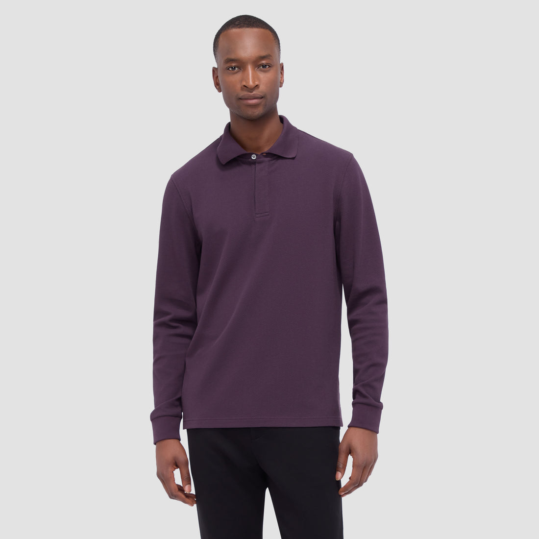 Honeycomb Long Sleeve Polo