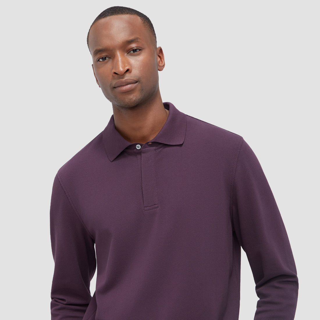 Honeycomb Long Sleeve Polo