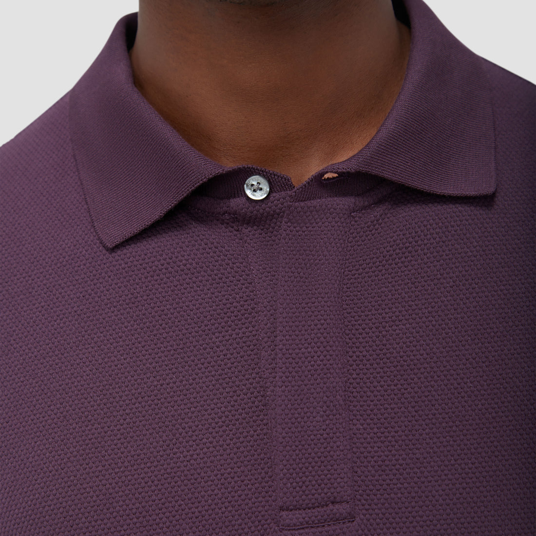 Honeycomb Long Sleeve Polo