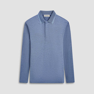 Jacquard Long Sleeve Polo