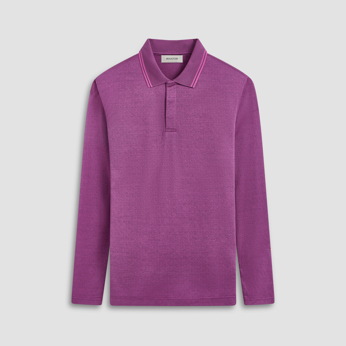 Jacquard Long Sleeve Polo