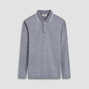 Jacquard Long Sleeve Polo