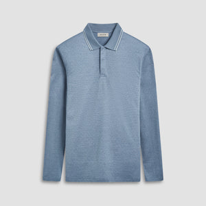 Jacquard Long Sleeve Polo