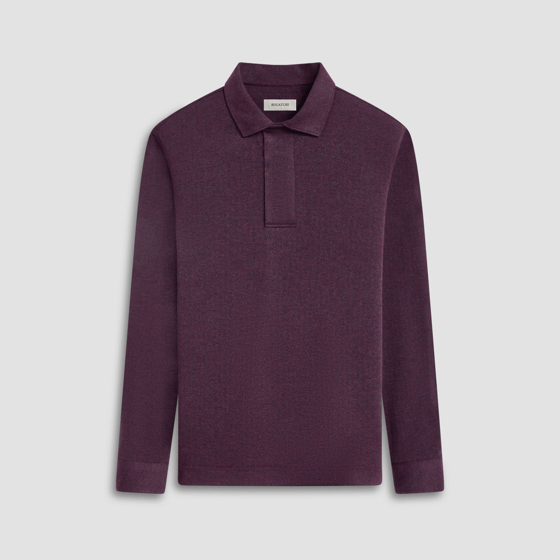 Herringbone Long Sleeve Polo