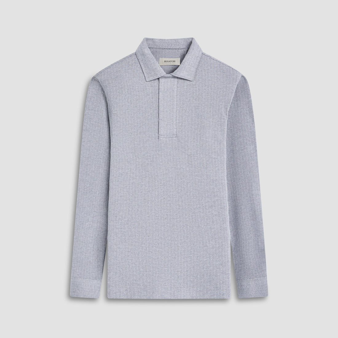 Herringbone Long Sleeve Polo