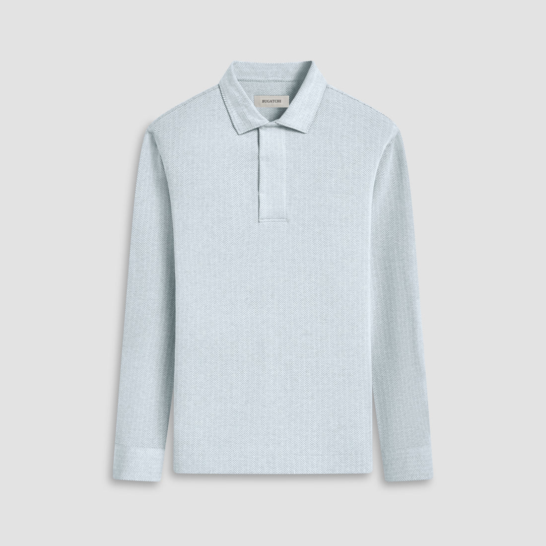 Herringbone Long Sleeve Polo