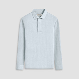 Herringbone Long Sleeve Polo