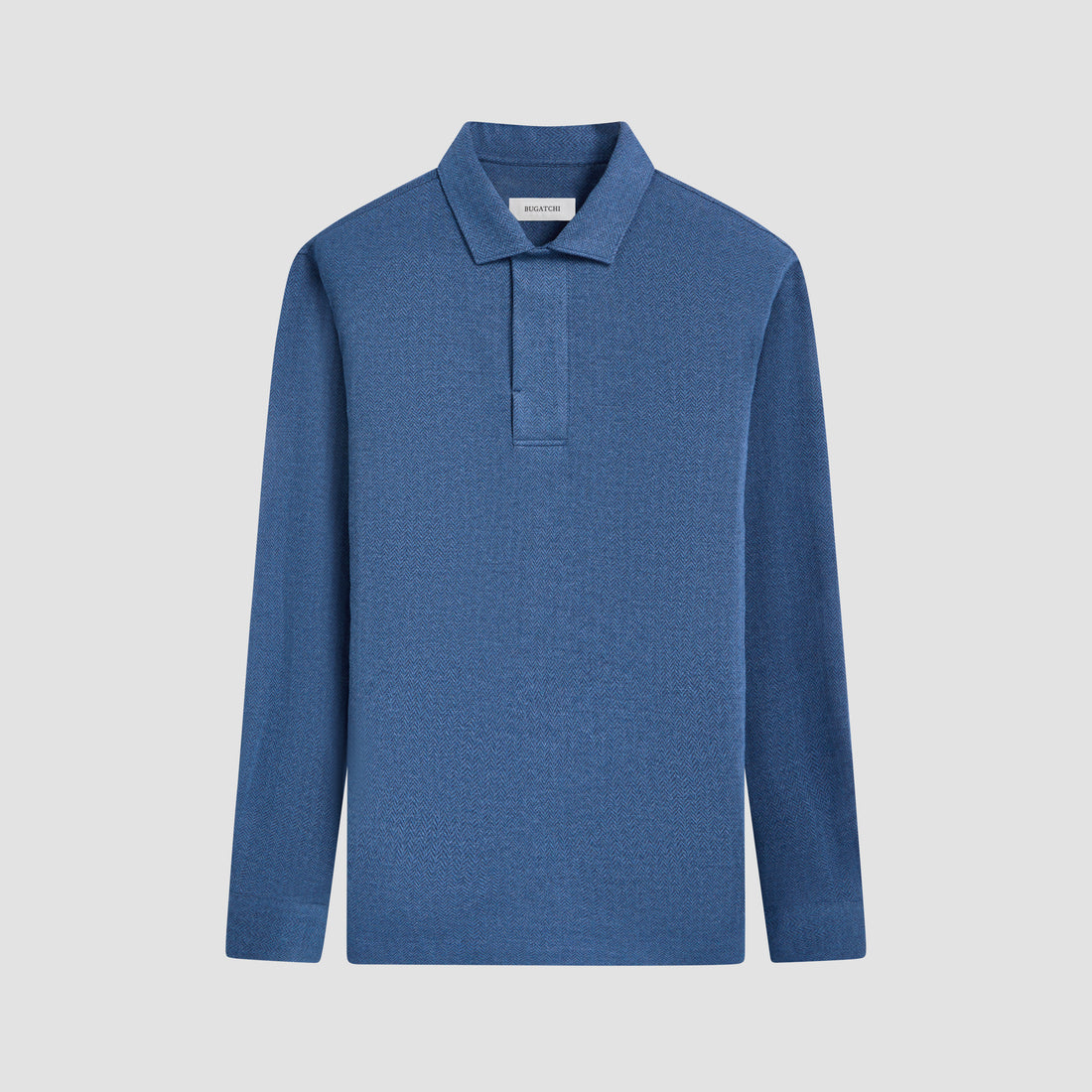 Herringbone Long Sleeve Polo