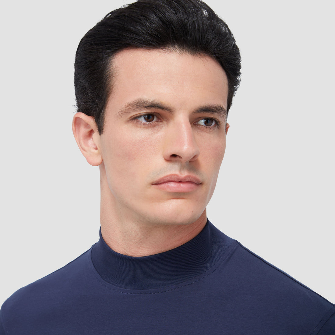 Solid Color Mock Neck Pullover