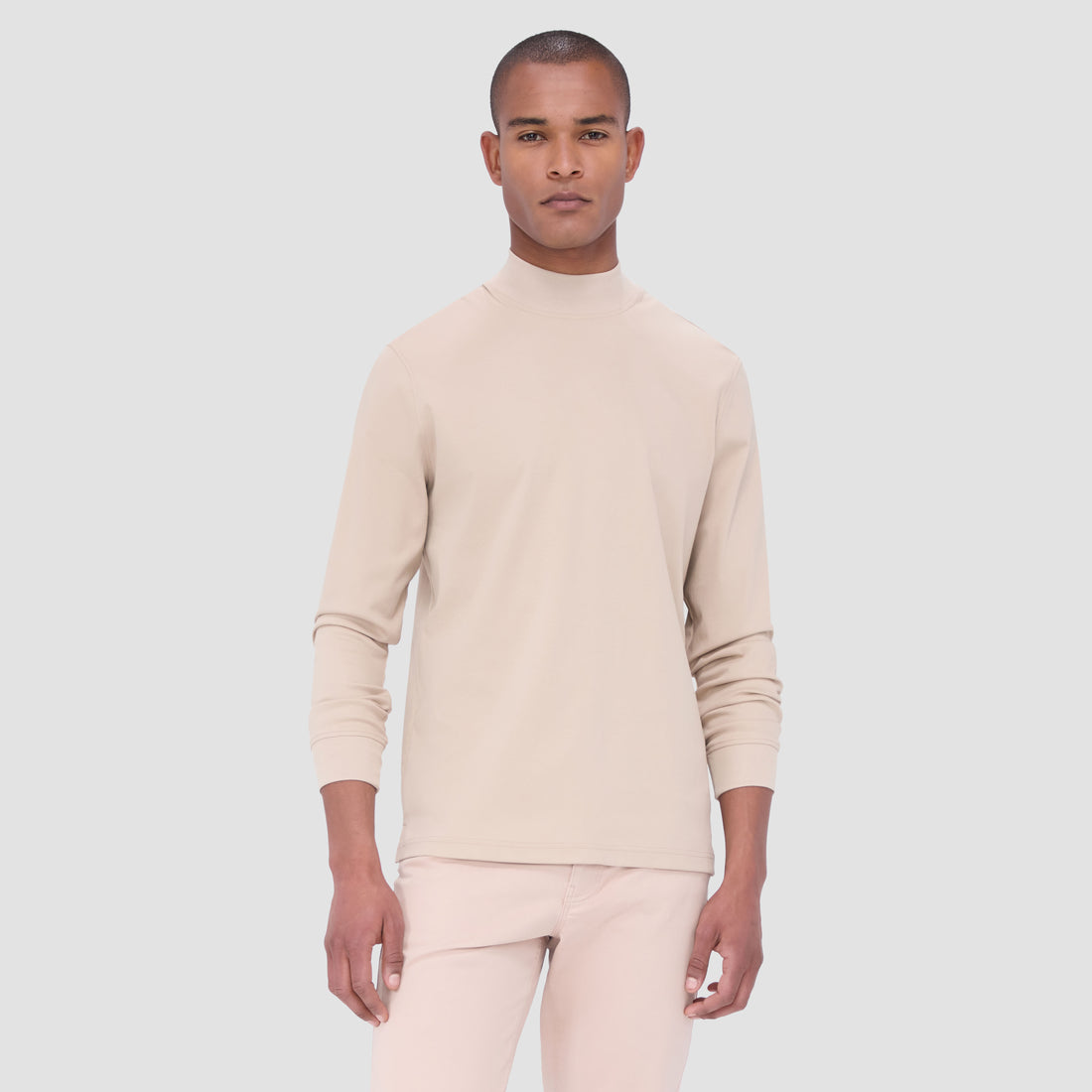 Solid Color Mock Neck Pullover