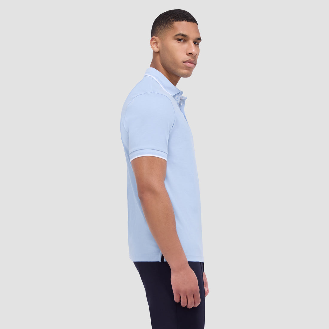 Contrast Three Button Polo